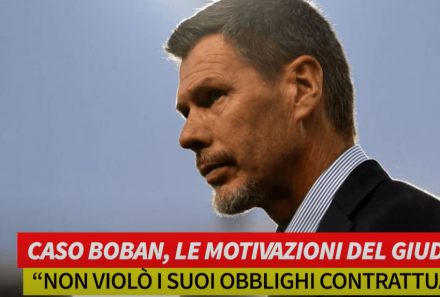 Caso Boban, le motivazioni del giudice: “Non violò i suoi obblighi contrattuali”
