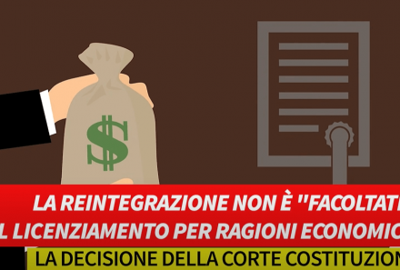 La reintegrazione non è “facoltativa” nel licenziamento per ragioni economiche: la decisione della Corte Costituzionale