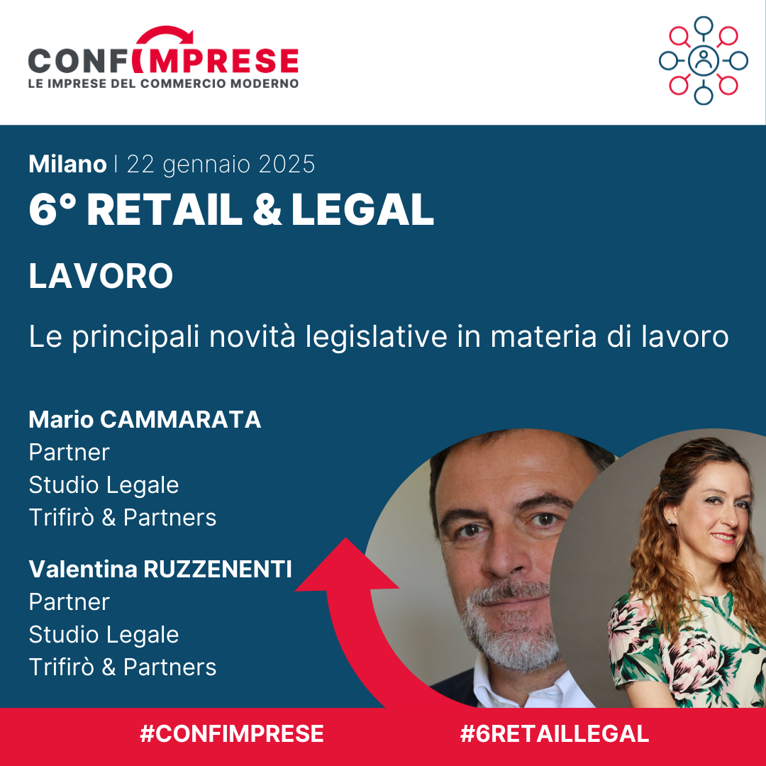 Trifirò & Partners Avvocati presente al Confimprese Retail & Legal