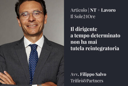 Il dirigente a tempo determinato non ha mai tutela reintegratoria