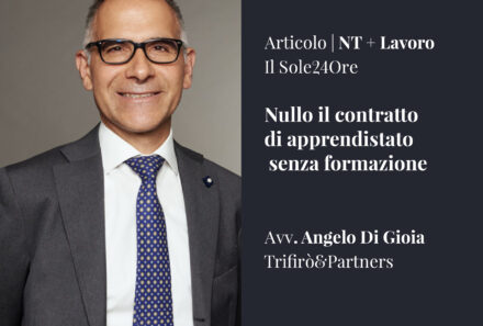 Nullo il contratto di apprendistato senza formazione