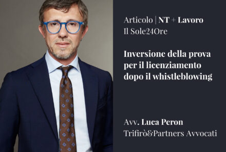 Inversione della prova per il licenziamento dopo il whistleblowing