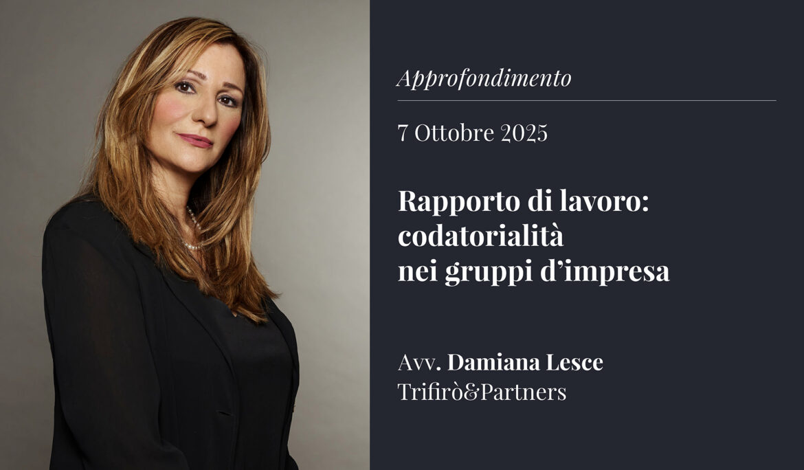 Rapporto di lavoro: codatorialità nei gruppi d’impresa