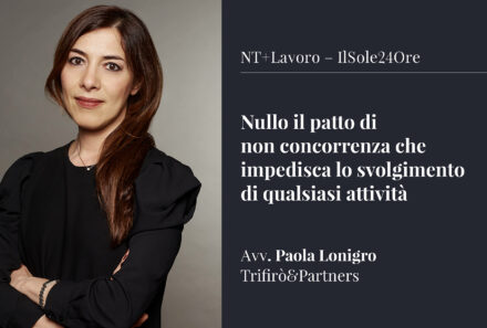 Nullo il patto di  non concorrenza che  impedisca lo svolgimento  di qualsiasi attività