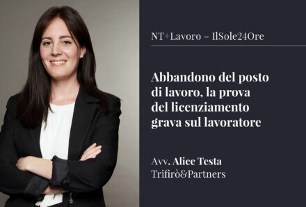Abbandono del posto di lavoro, la prova del licenziamento grava sul lavoratore