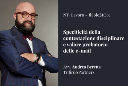 Specificità della contestazione disciplinare e valore probatorio delle e-mail
