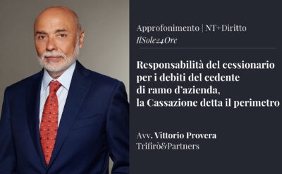 Responsabilità del cessionario per i debiti del cedente di ramo d’azienda