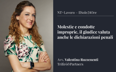 Molestie e condotte improprie, il giudice valuta anche le dichiarazioni penali