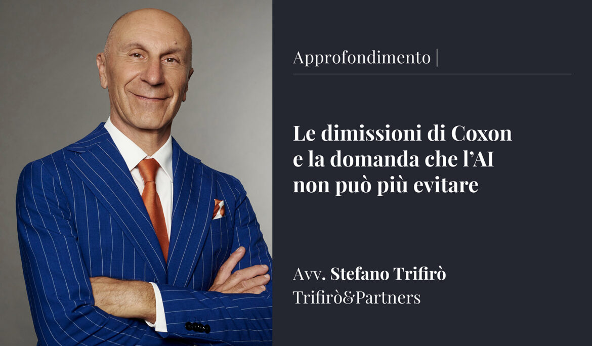 Le dimissioni di Coxon e la domanda che l’AI non può più evitare